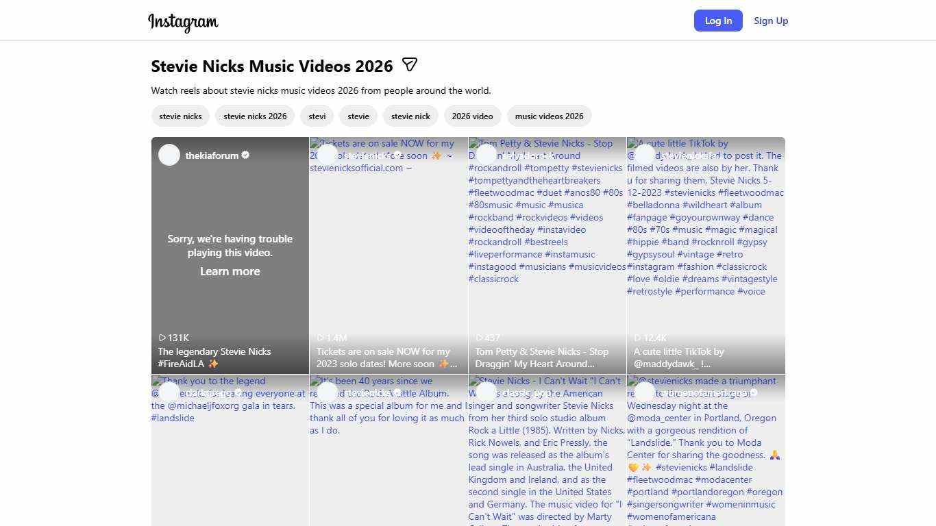 Stevie Nicks Music Videos 2026