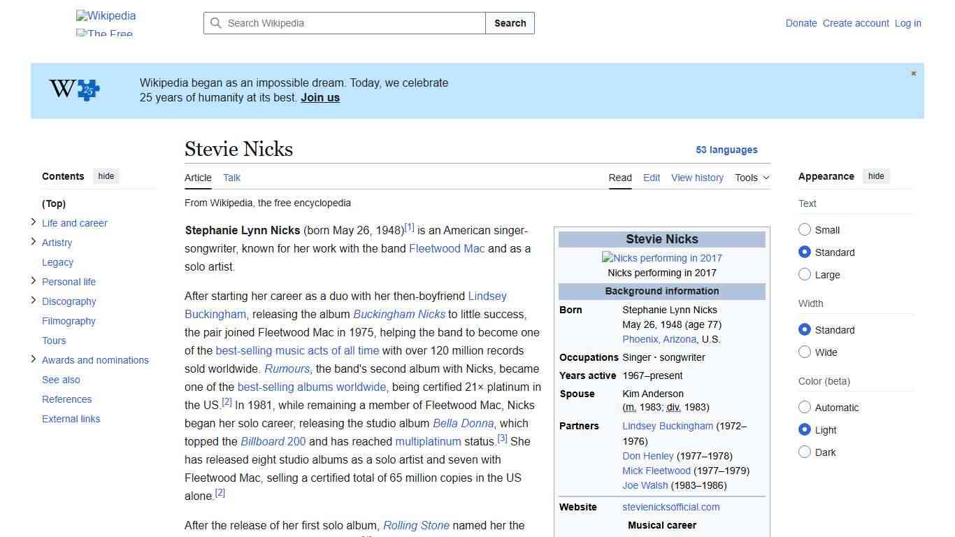Stevie Nicks - Wikipedia